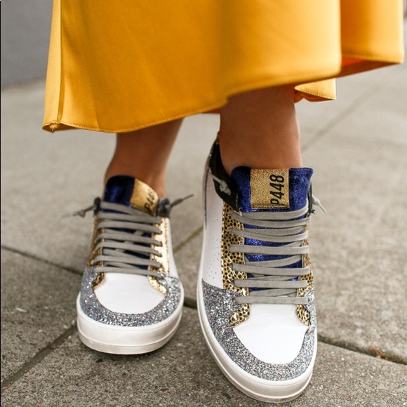 P448 Yellow Suede Sneakers Women’s Sz EU 40/ US 9/9.5 - Picture 4 of 13